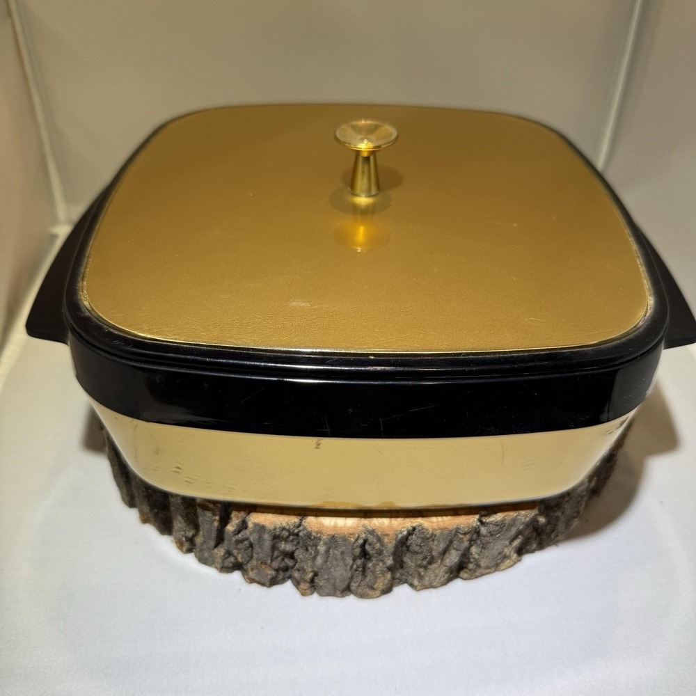 VTG. Retro Thermo-Serv Insulated Harvest Gold Server MCM 70's Not Oven Safe!